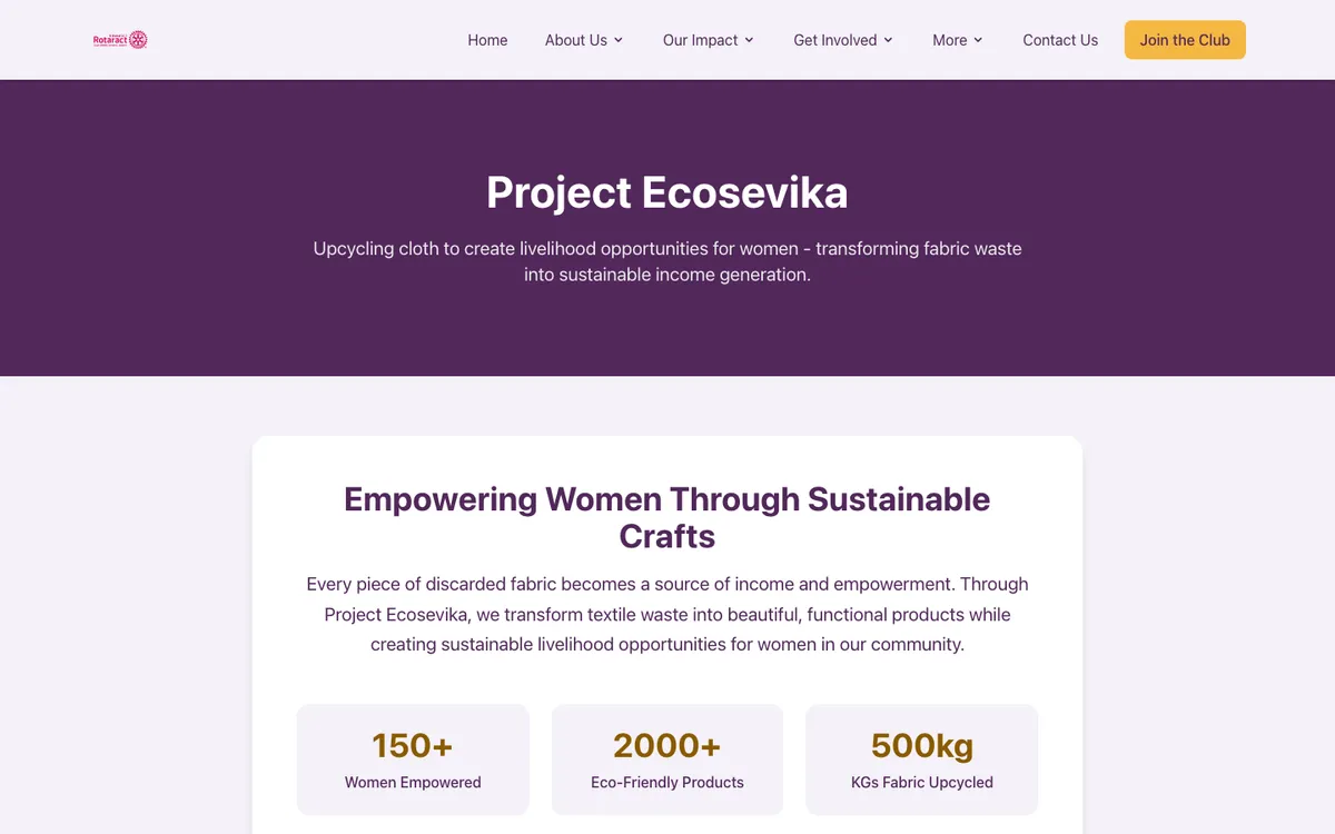 Project Ecosevika: upcycling cloth to create livelihoods for women