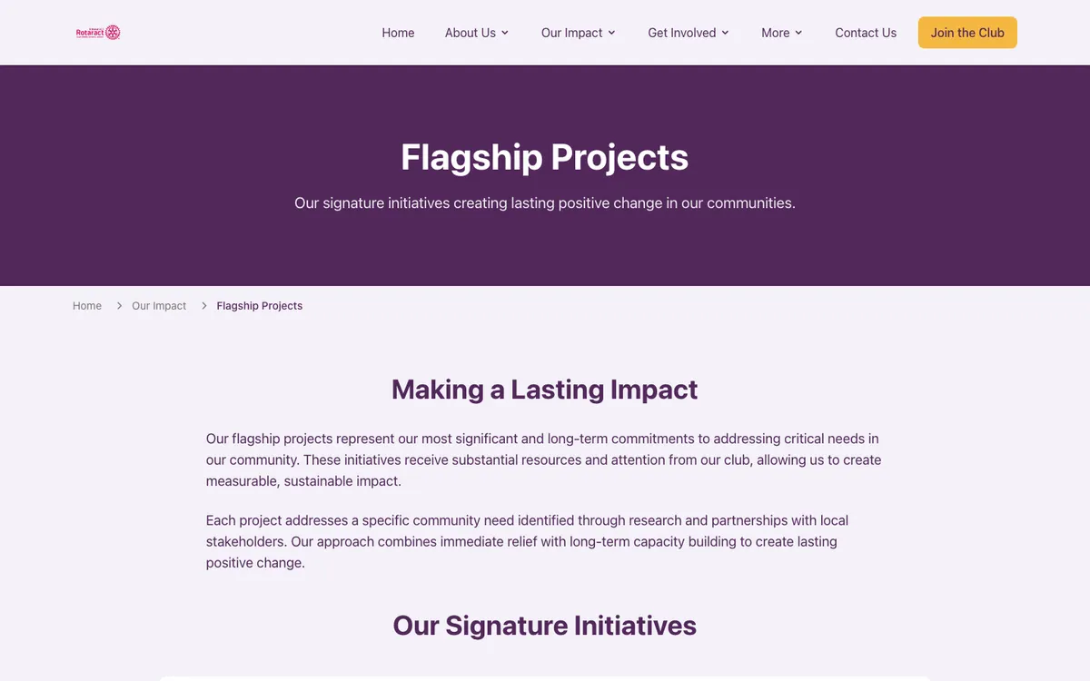 Flagship Projects: Making a Lasting Impact